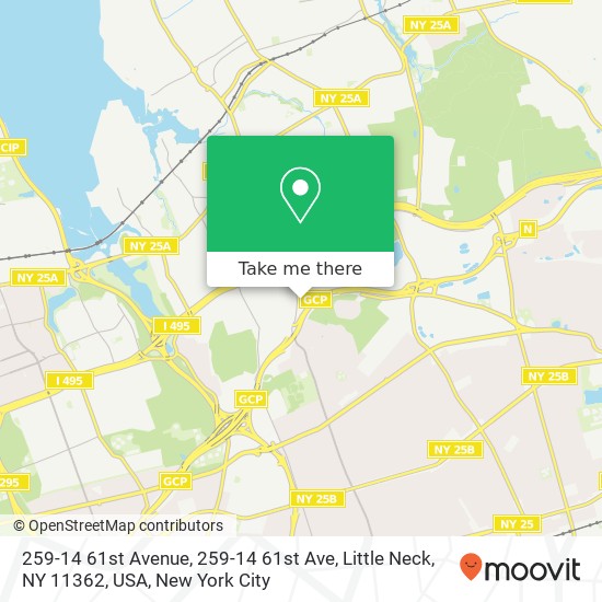259-14 61st Avenue, 259-14 61st Ave, Little Neck, NY 11362, USA map