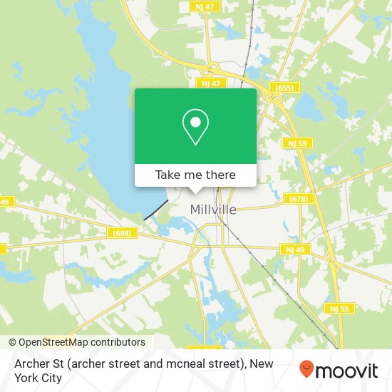 Archer St (archer street and mcneal street), Millville, NJ 08332 map
