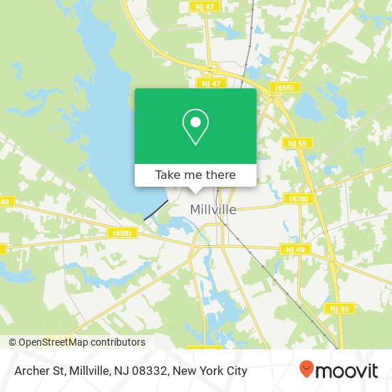 Mapa de Archer St, Millville, NJ 08332
