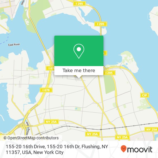 Mapa de 155-20 16th Drive, 155-20 16th Dr, Flushing, NY 11357, USA