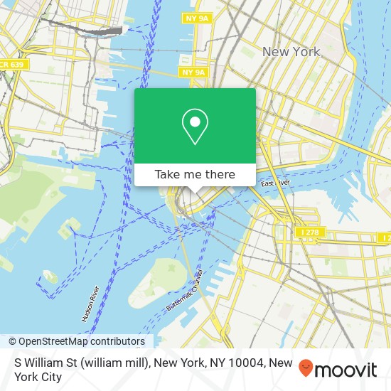 Mapa de S William St (william mill), New York, NY 10004