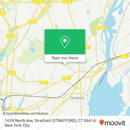 Mapa de 1639 North Ave, Stratford (STRATFORD), CT 06614