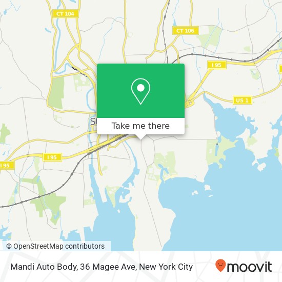 Mapa de Mandi Auto Body, 36 Magee Ave