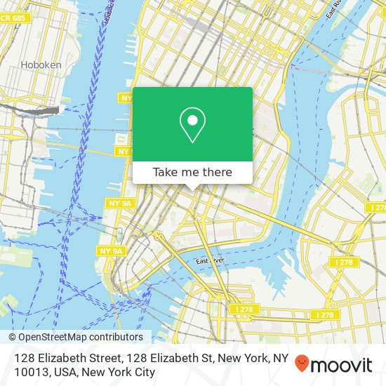 128 Elizabeth Street, 128 Elizabeth St, New York, NY 10013, USA map