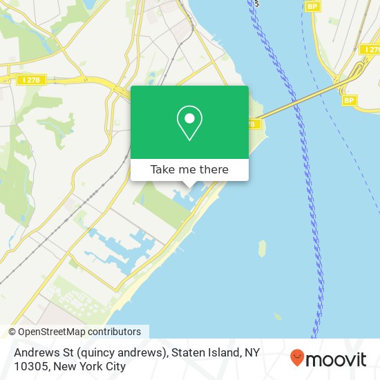Mapa de Andrews St (quincy andrews), Staten Island, NY 10305