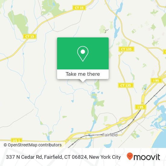 337 N Cedar Rd, Fairfield, CT 06824 map