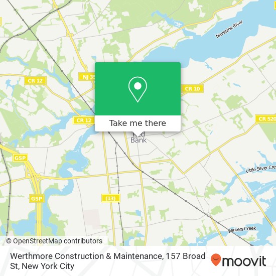 Mapa de Werthmore Construction & Maintenance, 157 Broad St