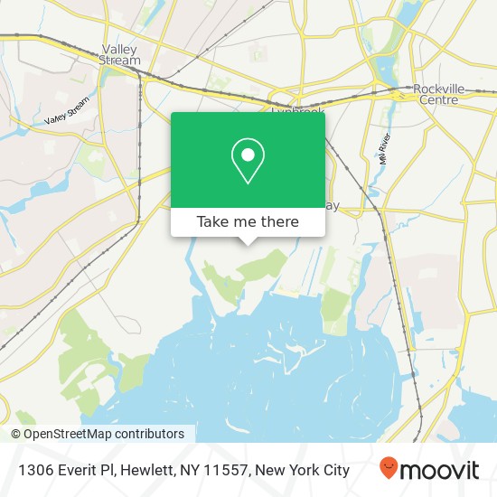 1306 Everit Pl, Hewlett, NY 11557 map