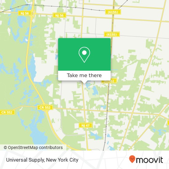 Mapa de Universal Supply, 2005 S Delsea Dr