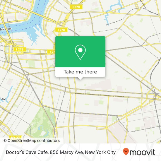 Mapa de Doctor's Cave Cafe, 856 Marcy Ave