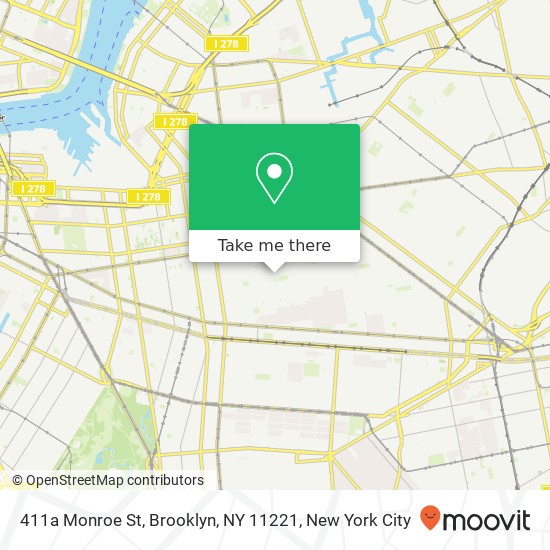 411a Monroe St, Brooklyn, NY 11221 map