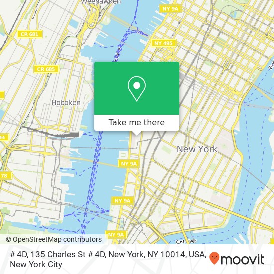 Mapa de # 4D, 135 Charles St # 4D, New York, NY 10014, USA