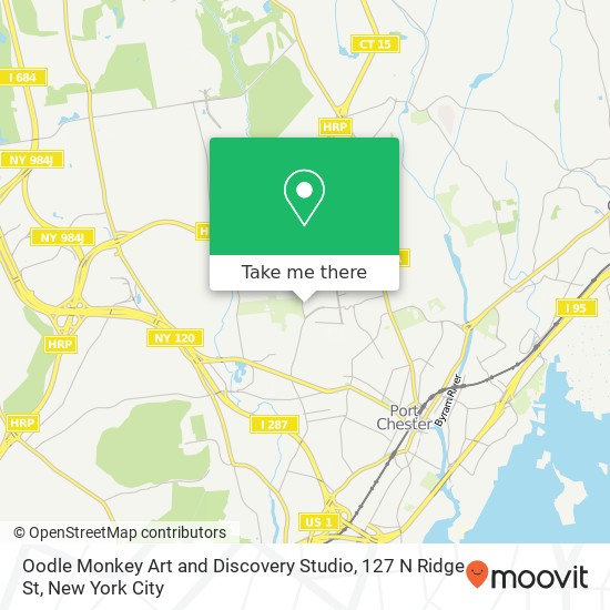 Mapa de Oodle Monkey Art and Discovery Studio, 127 N Ridge St