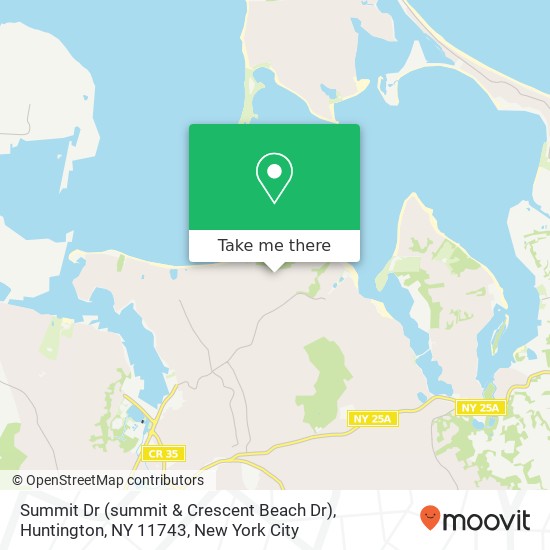 Mapa de Summit Dr (summit & Crescent Beach Dr), Huntington, NY 11743