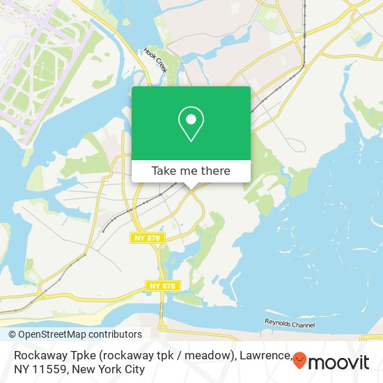 Mapa de Rockaway Tpke (rockaway tpk / meadow), Lawrence, NY 11559