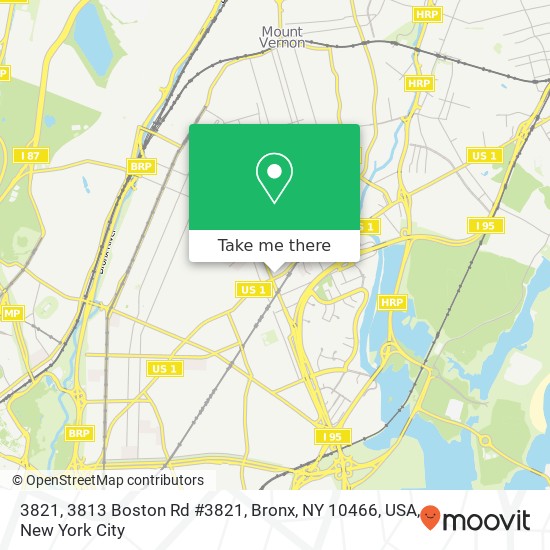 Mapa de 3821, 3813 Boston Rd #3821, Bronx, NY 10466, USA