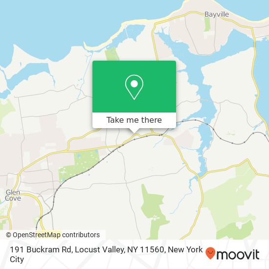 Mapa de 191 Buckram Rd, Locust Valley, NY 11560
