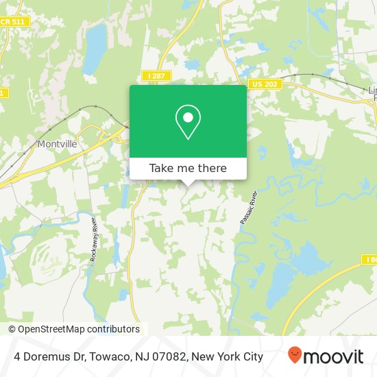 Mapa de 4 Doremus Dr, Towaco, NJ 07082
