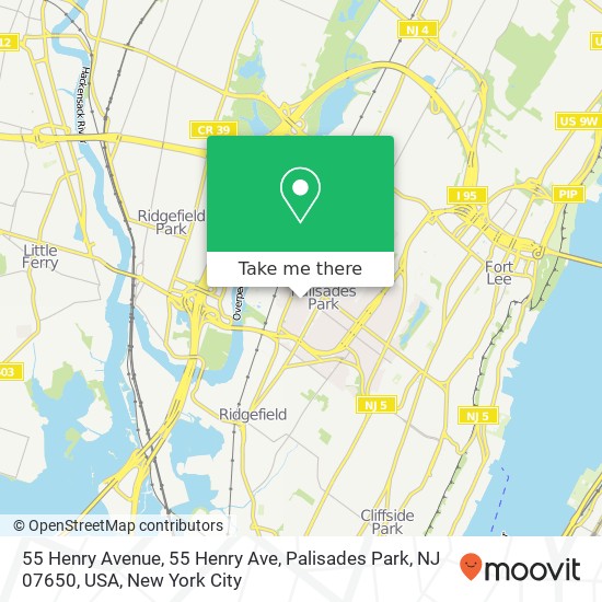 55 Henry Avenue, 55 Henry Ave, Palisades Park, NJ 07650, USA map