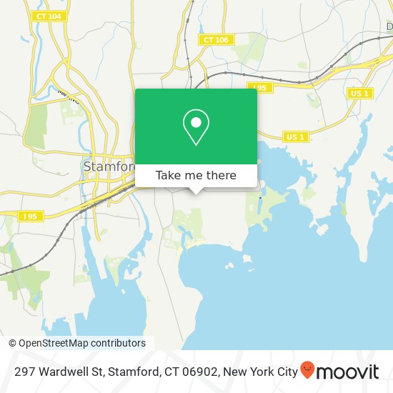 Mapa de 297 Wardwell St, Stamford, CT 06902