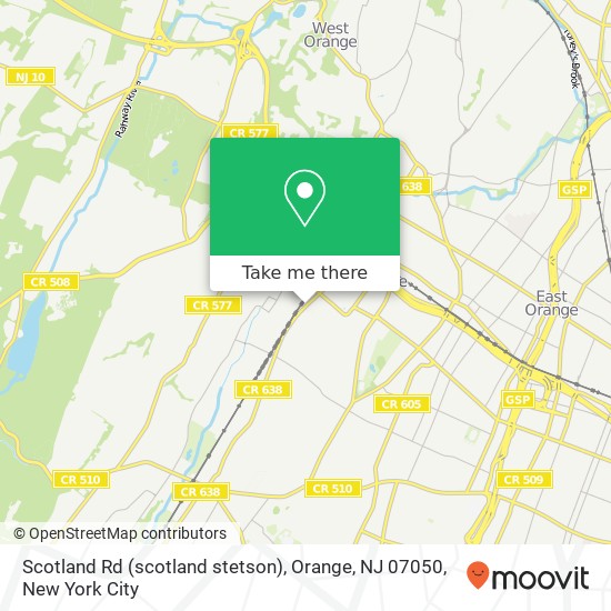 Scotland Rd (scotland stetson), Orange, NJ 07050 map