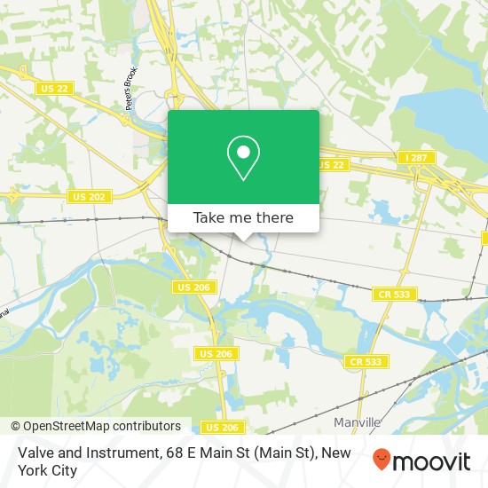 Valve and Instrument, 68 E Main St map