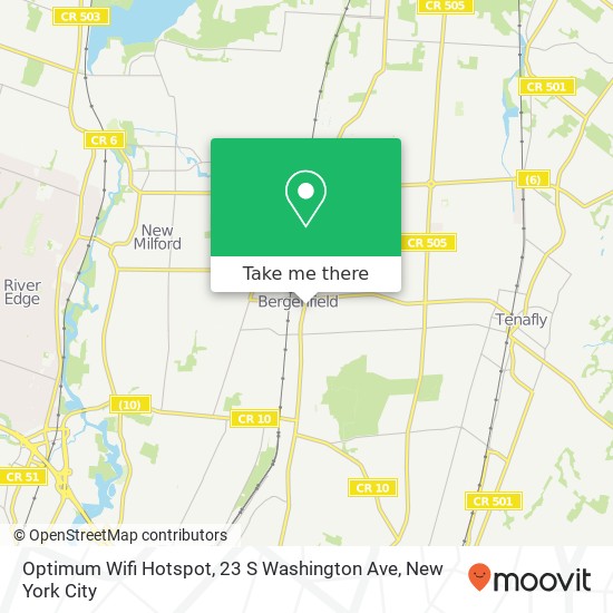 Mapa de Optimum Wifi Hotspot, 23 S Washington Ave