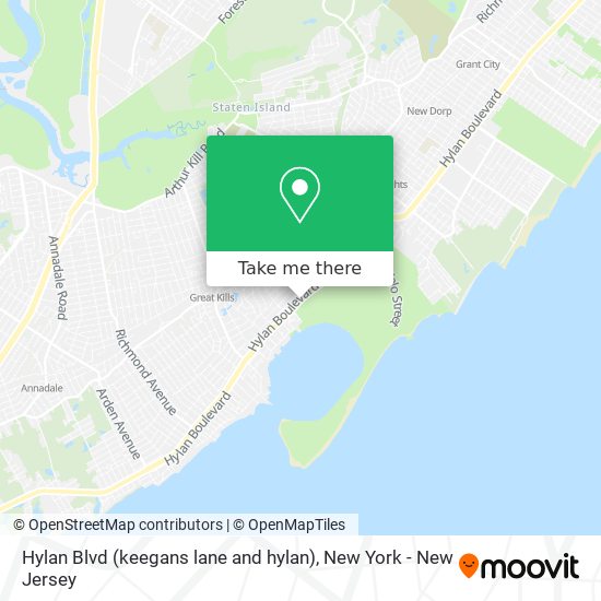 Mapa de Hylan Blvd (keegans lane and hylan)