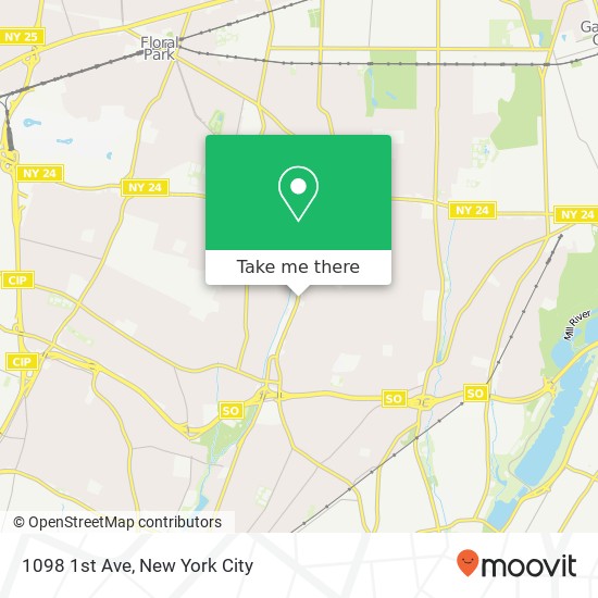 Mapa de 1098 1st Ave, Franklin Square, NY 11010