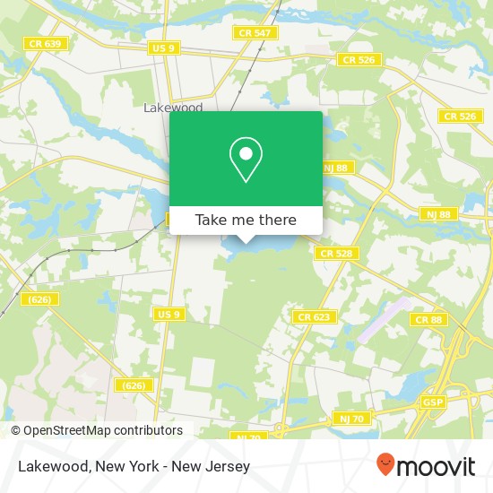 Mapa de Lakewood, Lakewood, NJ, USA