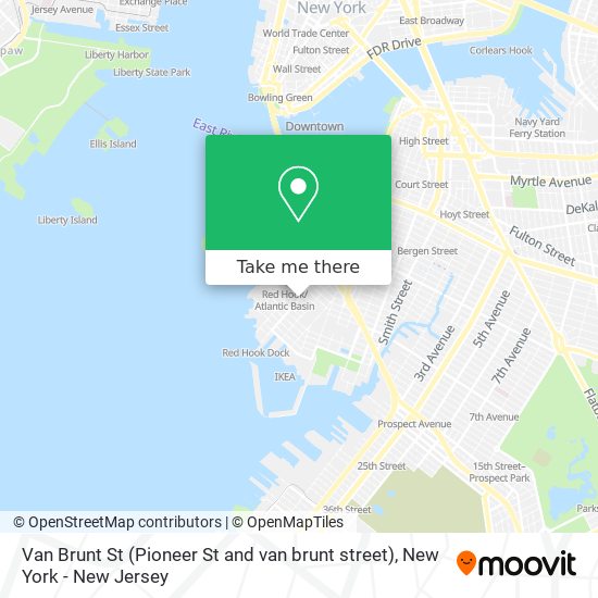 Van Brunt St (Pioneer St and van brunt street) map