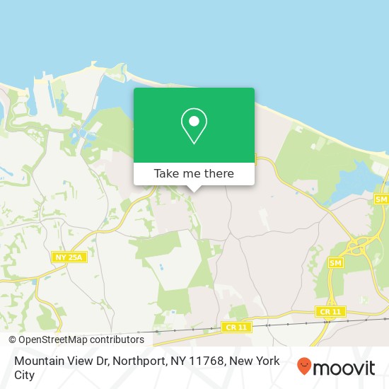 Mapa de Mountain View Dr, Northport, NY 11768