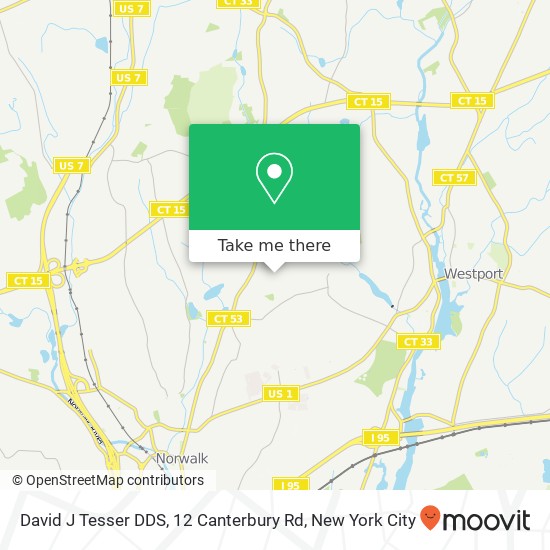 David J Tesser DDS, 12 Canterbury Rd map