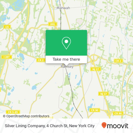 Mapa de Silver Lining Company, 4 Church St