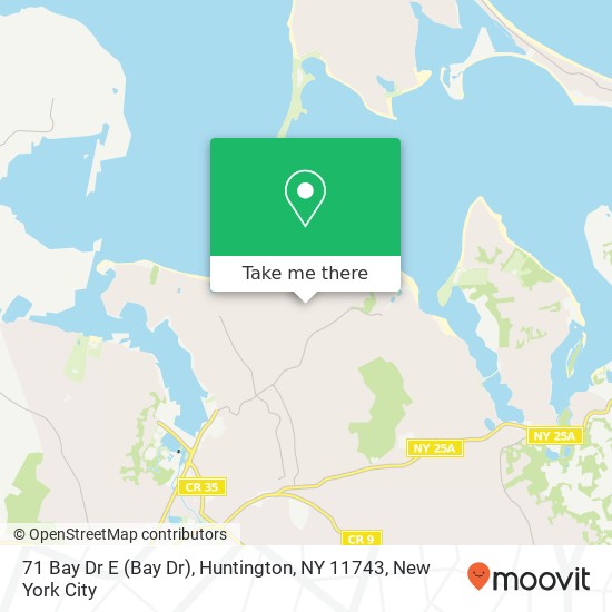Mapa de 71 Bay Dr E (Bay Dr), Huntington, NY 11743