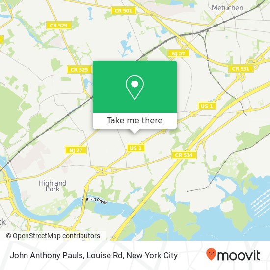 John Anthony Pauls, Louise Rd map