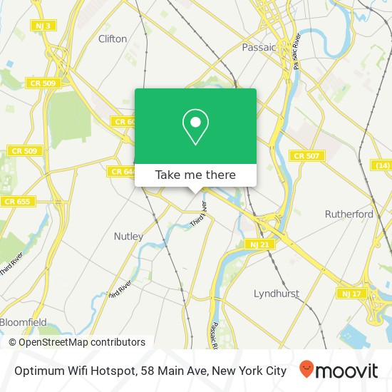 Optimum Wifi Hotspot, 58 Main Ave map