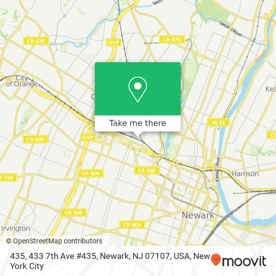 435, 433 7th Ave #435, Newark, NJ 07107, USA map