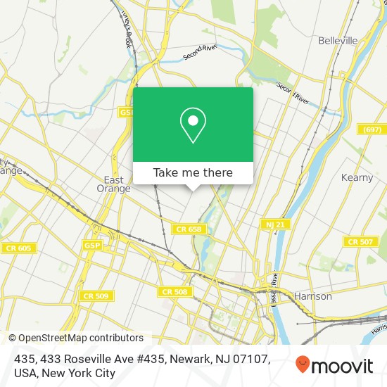 Mapa de 435, 433 Roseville Ave #435, Newark, NJ 07107, USA