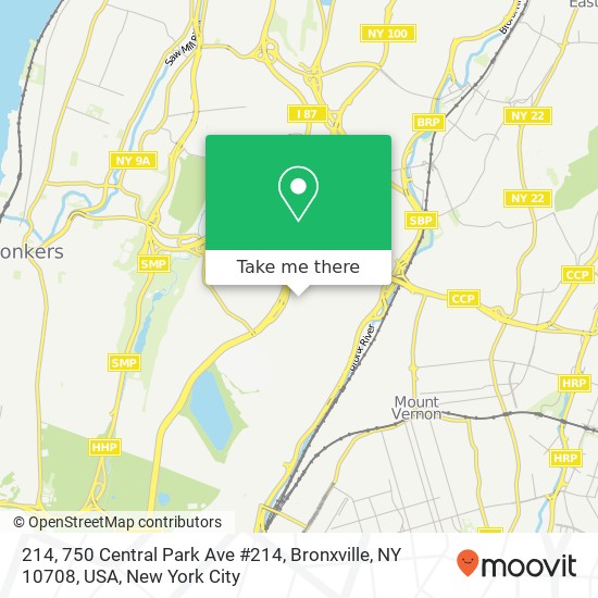214, 750 Central Park Ave #214, Bronxville, NY 10708, USA map