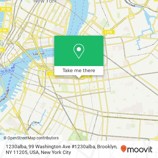 Mapa de 1230alba, 99 Washington Ave #1230alba, Brooklyn, NY 11205, USA