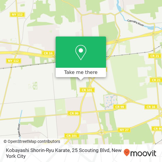 Mapa de Kobayashi Shorin-Ryu Karate, 25 Scouting Blvd