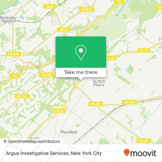 Mapa de Argus Investigative Services