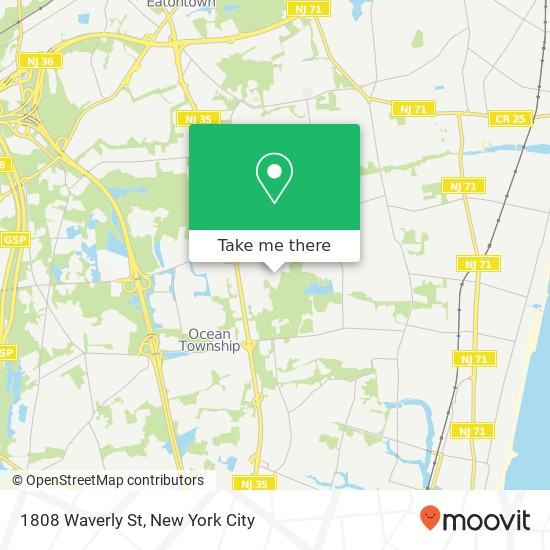 Mapa de 1808 Waverly St, Oakhurst, NJ 07755