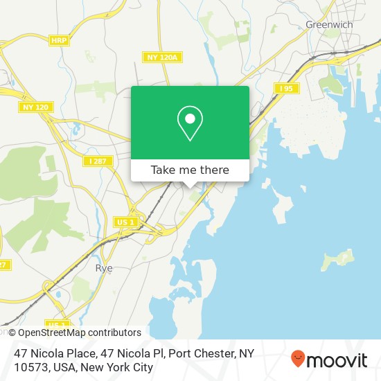 Mapa de 47 Nicola Place, 47 Nicola Pl, Port Chester, NY 10573, USA