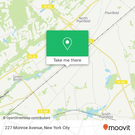 Mapa de 227 Monroe Avenue, 227 Monroe Ave, Plainfield, NJ 07063, USA