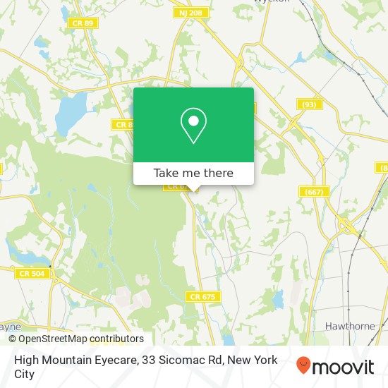 Mapa de High Mountain Eyecare, 33 Sicomac Rd