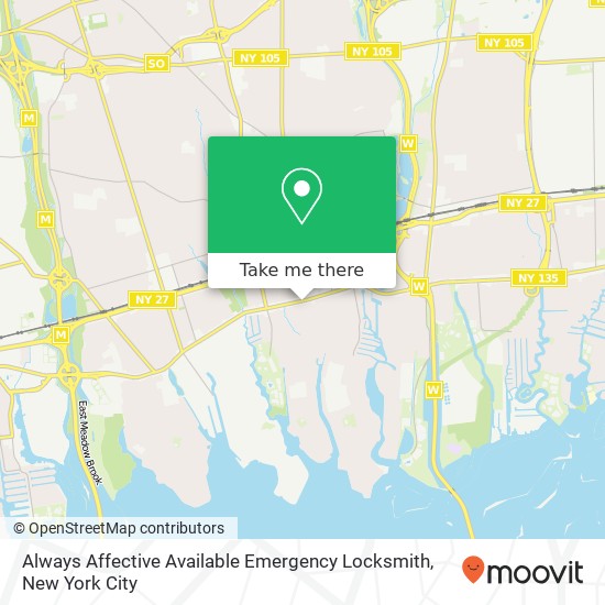 Mapa de Always Affective Available Emergency Locksmith, 2578 Merrick Rd