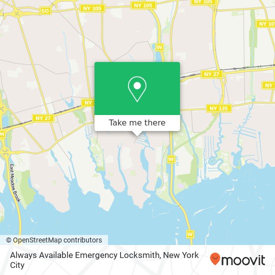 Mapa de Always Available Emergency Locksmith, 2655 Bellmore Ave