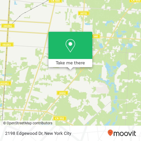 Mapa de 2198 Edgewood Dr, Vineland, NJ 08361